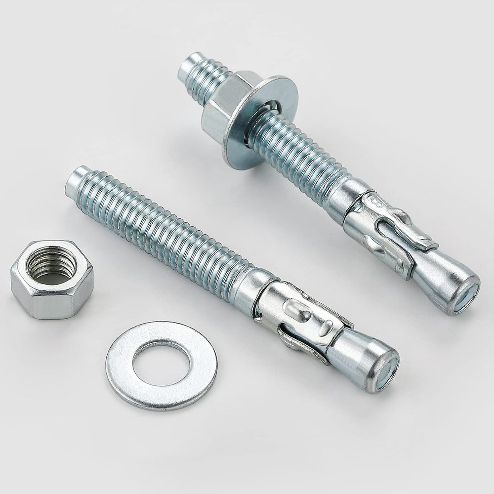 Wensilon 1/2"x6" Wedge Anchors for Concrete, Zinc-Plated, 30 PCS