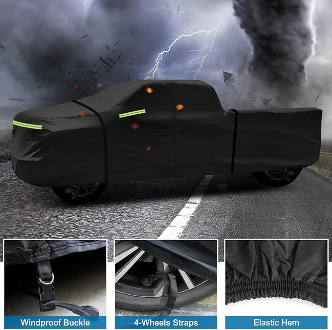for Silverado 2500 3500 HD Crew cab Short Bed 6.6ft Truck Cover, Light Shell