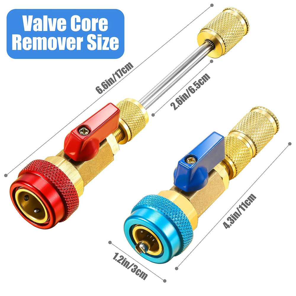 Frienda 35 Pcs R134A R1234YF R12 AC Schrader Valve Core Tool