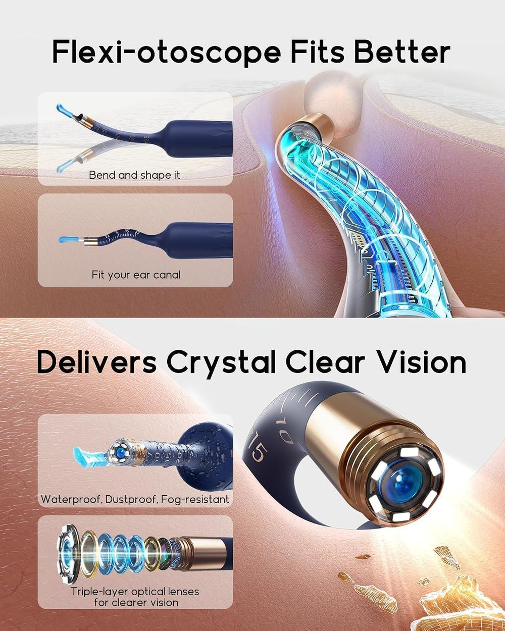 Bebird D39R Ear Wax Removal: Ear Camera with Storage Case&Painless Tweezers