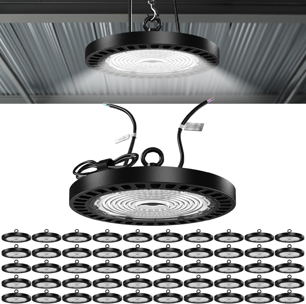 Sunco 50 Pack UFO LED High Bay Light, 150W, 5000K, 21000LM, Dimmable