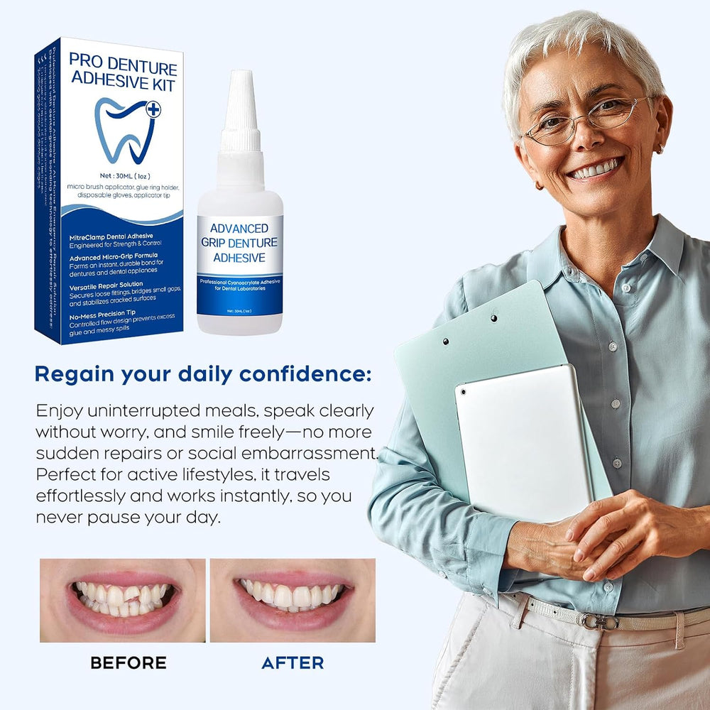 Dental Lab Bonding Glue for Dentures & Lab Tools, 1oz, Blue