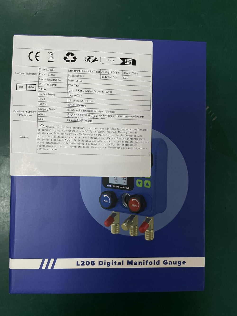 PLAYOCCAR Digital HVAC Manifold Gauge Kit R32 R410A R11 R12