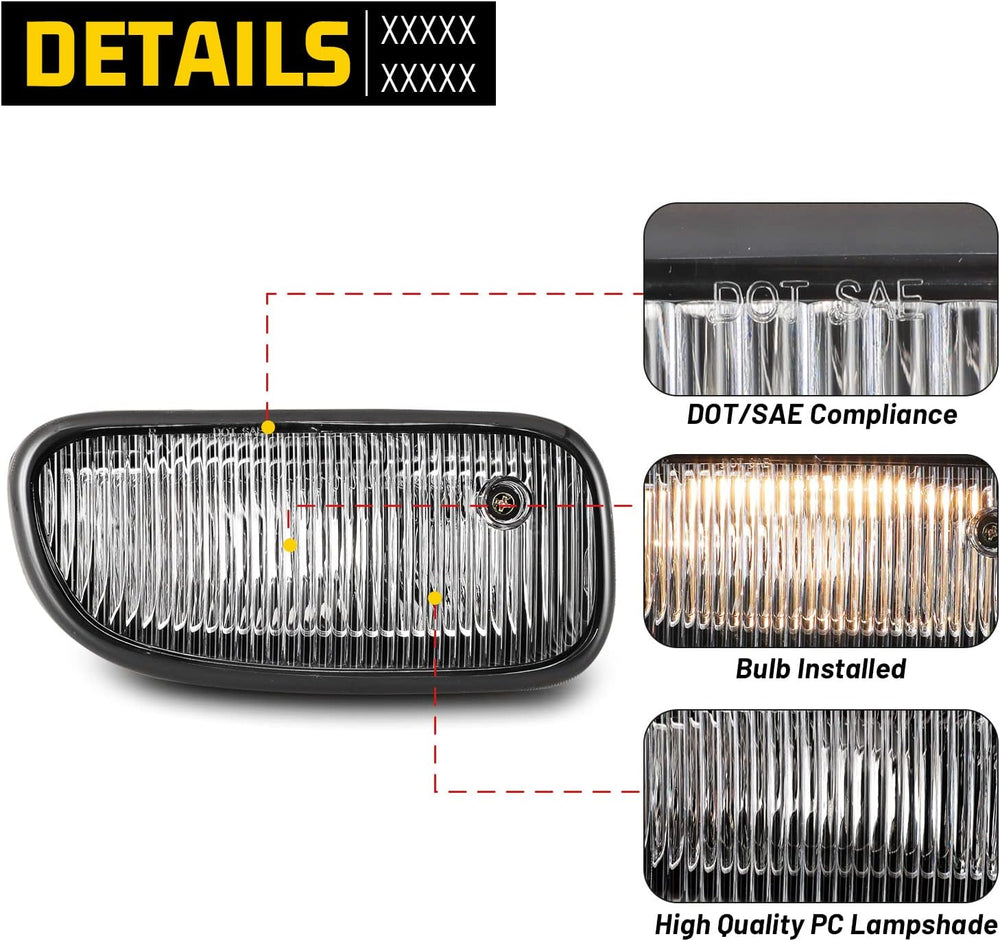 Fog Lights Assembly for JEEP Grand Cherokee 1999-2003 with Bulbs H12 12V53W