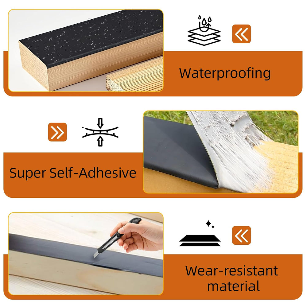 Butyl Joist Tape for Decking 2''×50', 4 Rolls Waterproof Deck Tape
