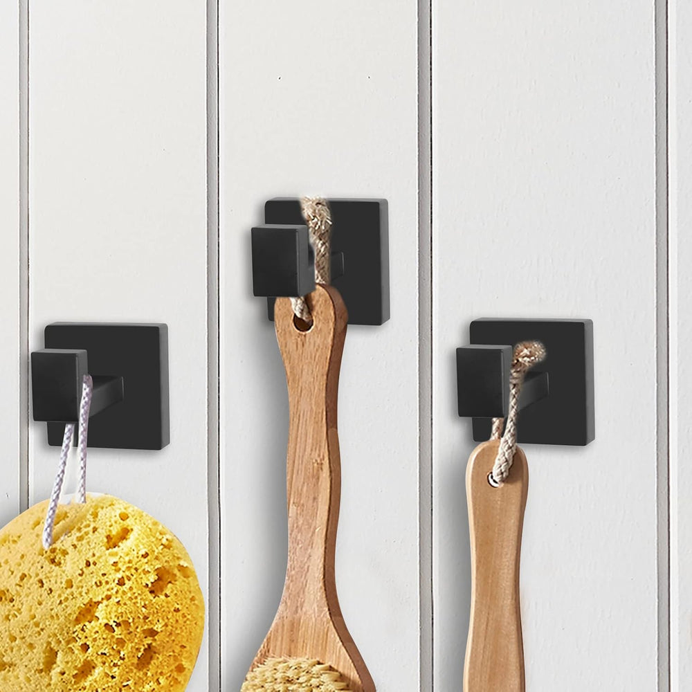 IBosins 16-Pack Towel Hooks Hand Towel Holder Bathroom Robe Hanger Black