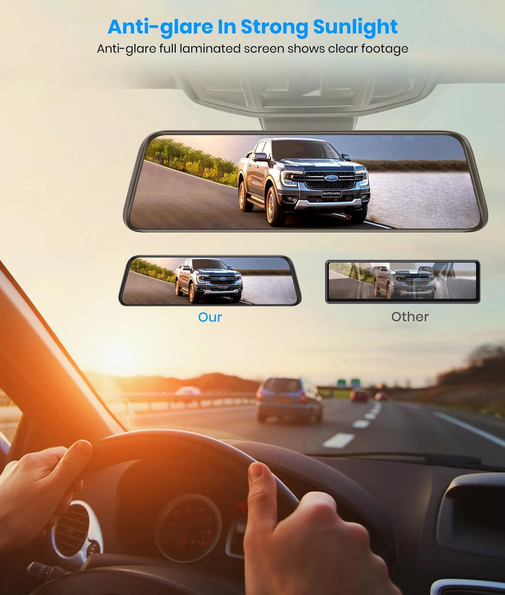 AUTO-VOX T9PRO OEM Rear View Mirror Camera with Detached Front Lens