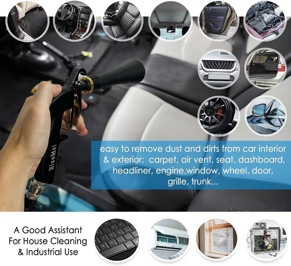 High Pressure Car Interior Spraying Washing Gun Automobile Detailing Cleaning...