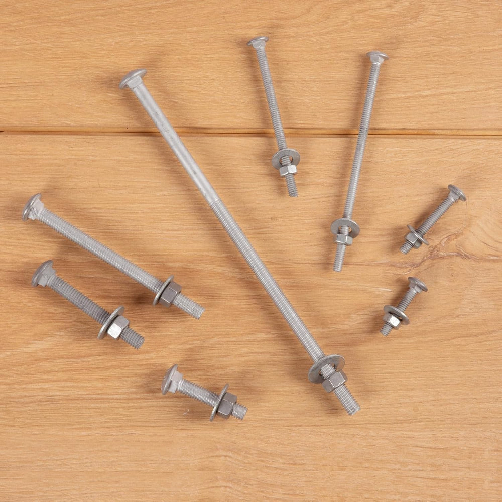 5/16" x 6" Carriage Bolts (50 PCS), Hot Dip Galvanized, Heavy Duty ...