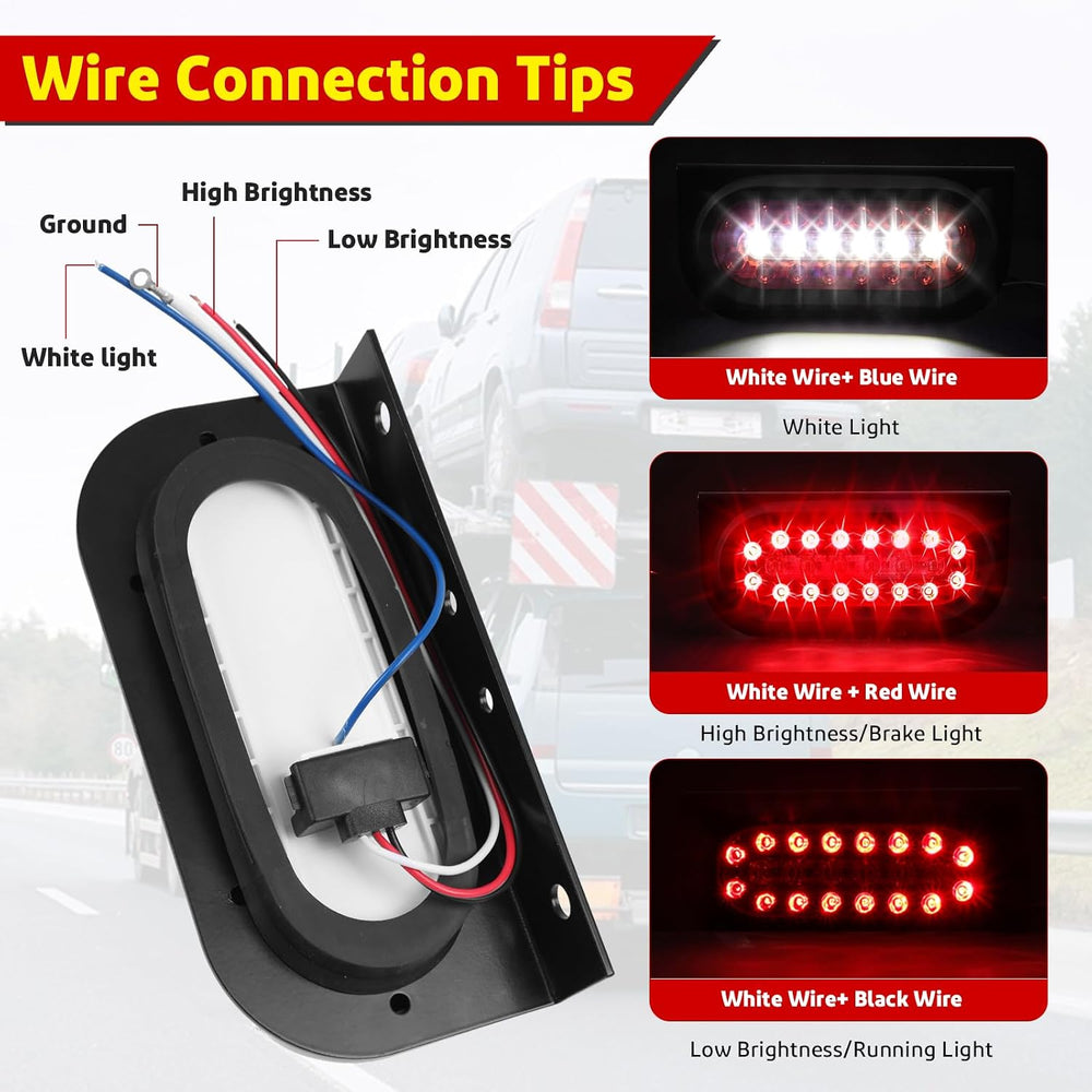 LIMICAR Trailer Lighting Kit with Backup Lights and 25FT 5-Pin Harness