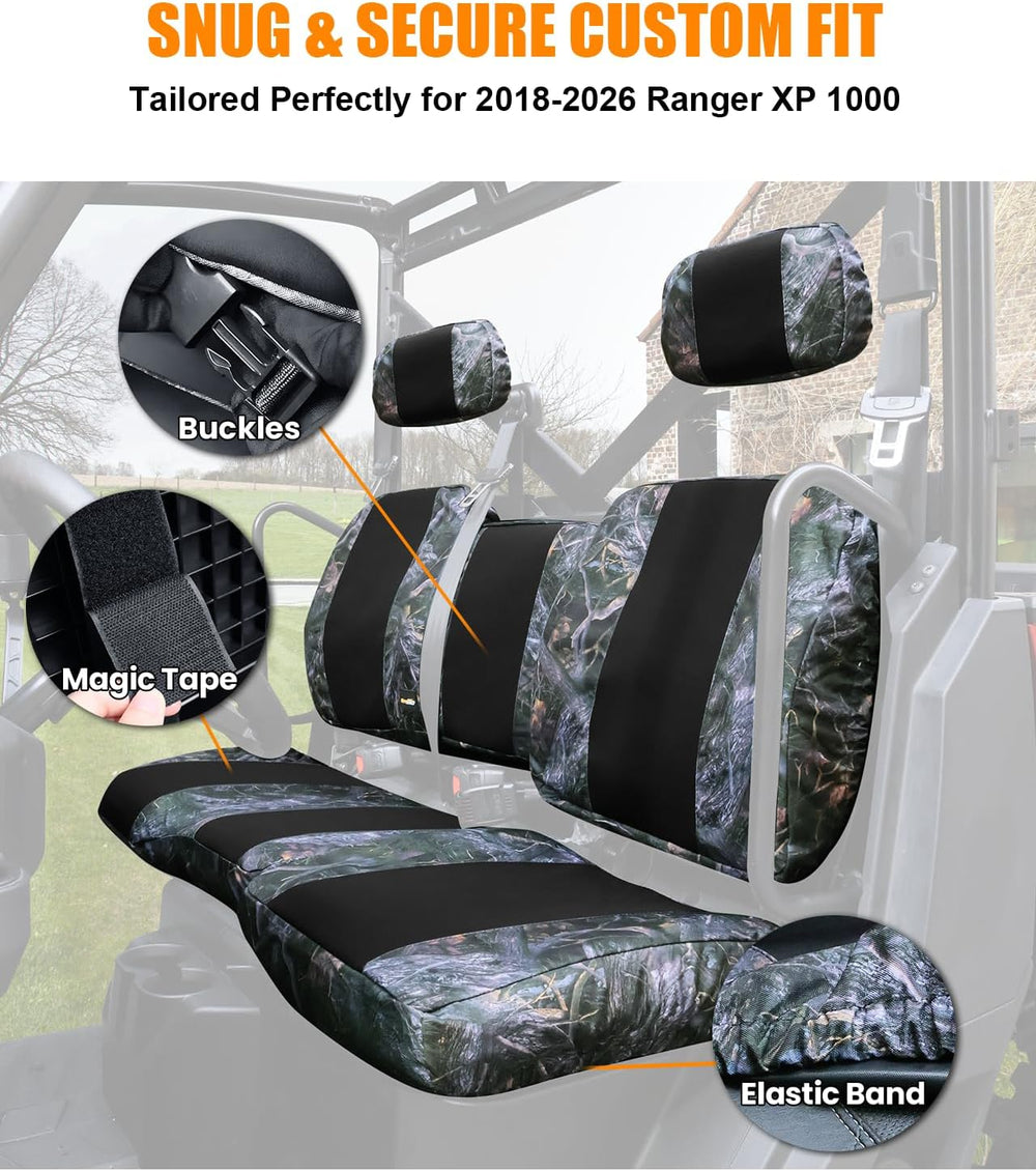 MDPROMCP Ranger XP 1000 Seat Covers, Split Back UTV Seat Covers Compatible wi...