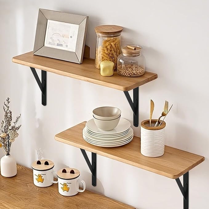 12 Pack L11 x H 8" Black Heavy Duty Shelf Brackets