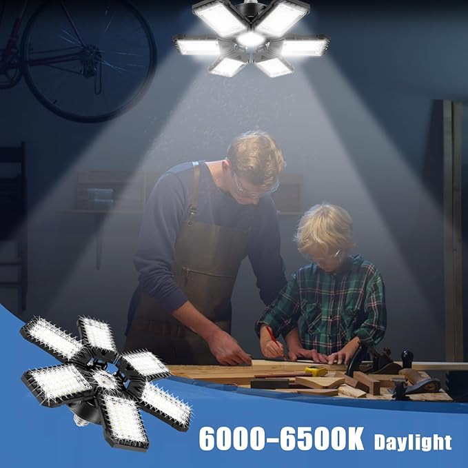 LED Garage Lights 4 Pack -180W, 18000LM 6500K Led Shop Light