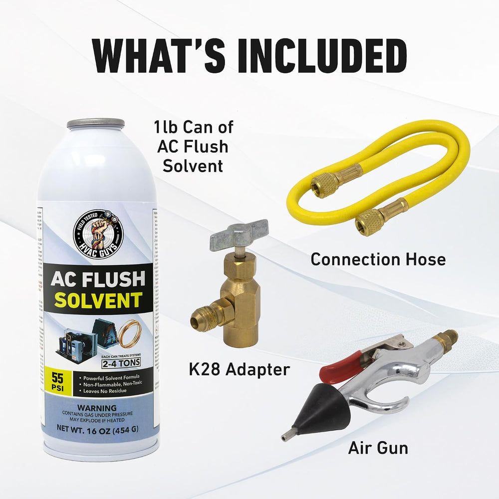Leak Saver AC Flush Solvent Kit | Pressurized AC Flush Kit Solvent for Cleani...