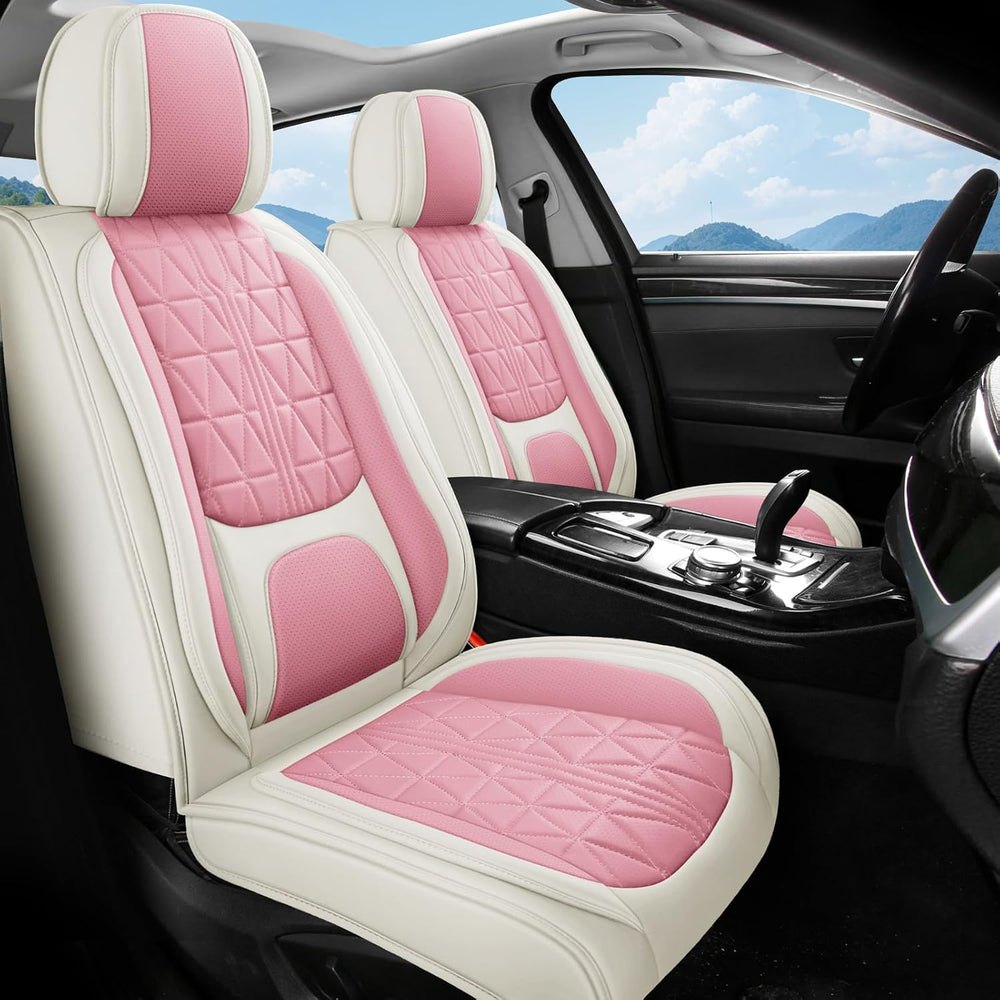 otoez Car Seat Covers Full Set, Nappa Leather Seat Covers for Cars with Lumba...