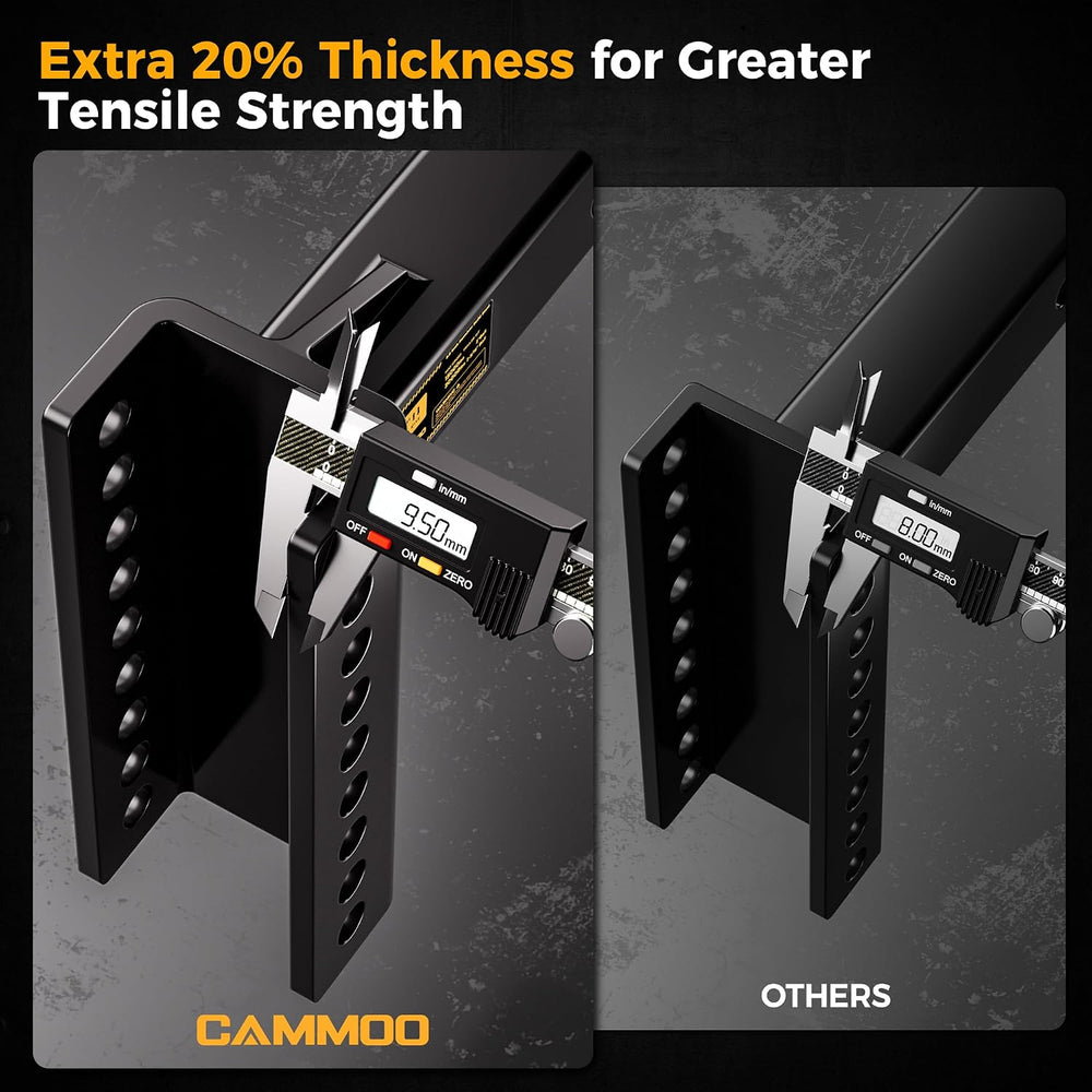 CAMMOO Adjustable Trailer Hitch for 2inch Receiver & 6 inch Rise/Drop Hitch