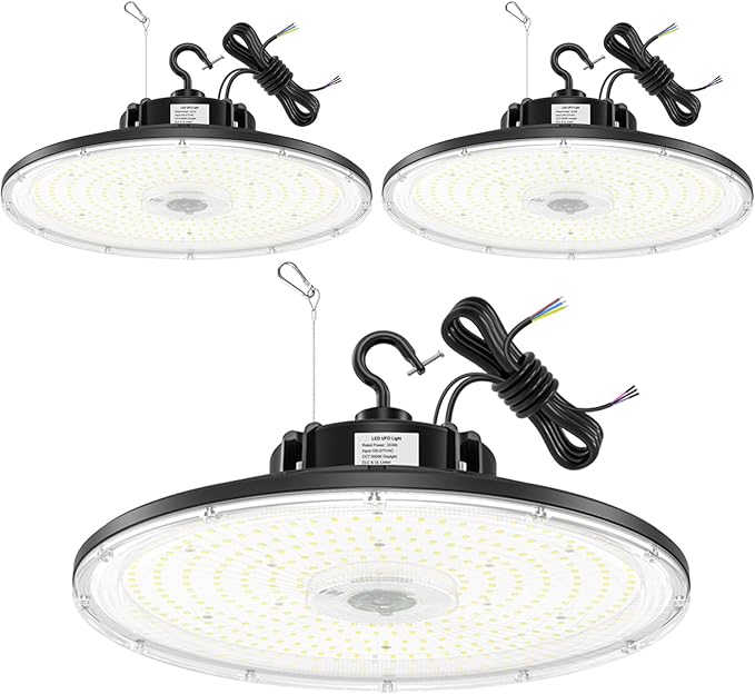 BBESTLED 3 Pack 300W LED High Bay Light, UL Listed UFO High Bay Lights Dimmable