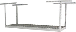 SafeRacks 2x6 Overhead Garage Storage Rack, White, 18"-33" Height