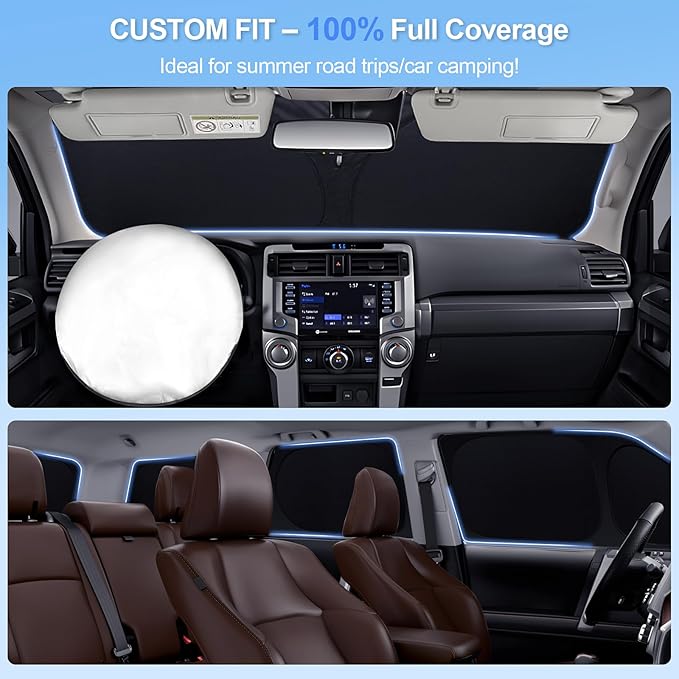 8pcs Car Window Shades for Ford Explorer SUV 2011-2019 Accessories, Windshield