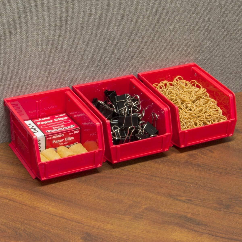 Akro-Mils 30210 AkroBins Plastic Storage Bins, 5"x4"x3", Black...