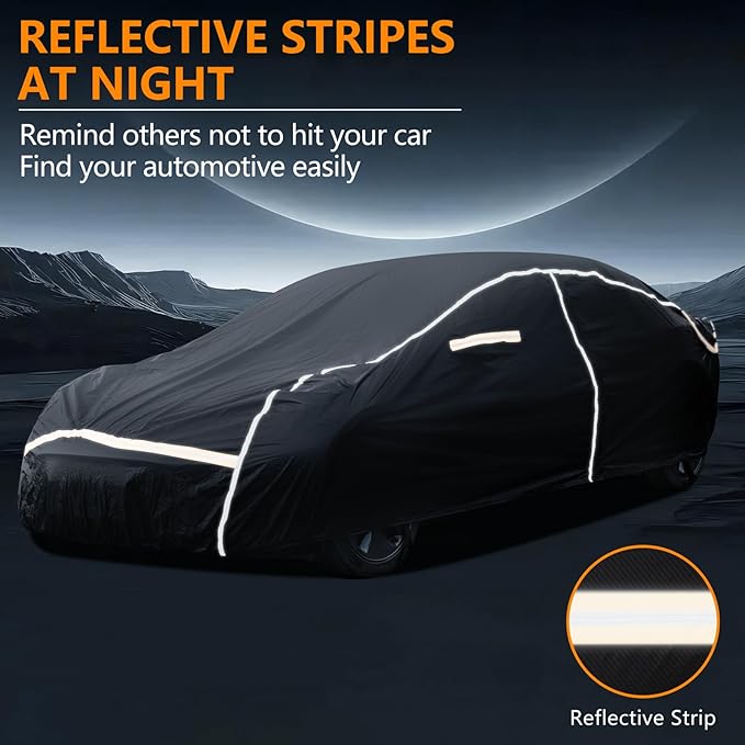 Car Cover Waterproof All Weather, 6 Layers Car Covers
