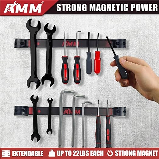 AMM 8PCS Magnetic Tool Holder Strip, Tool Magnet Bar