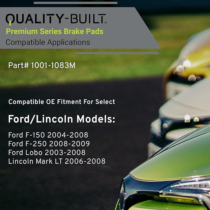 Premium Semi-Metallic Front Brake Pads Compatible