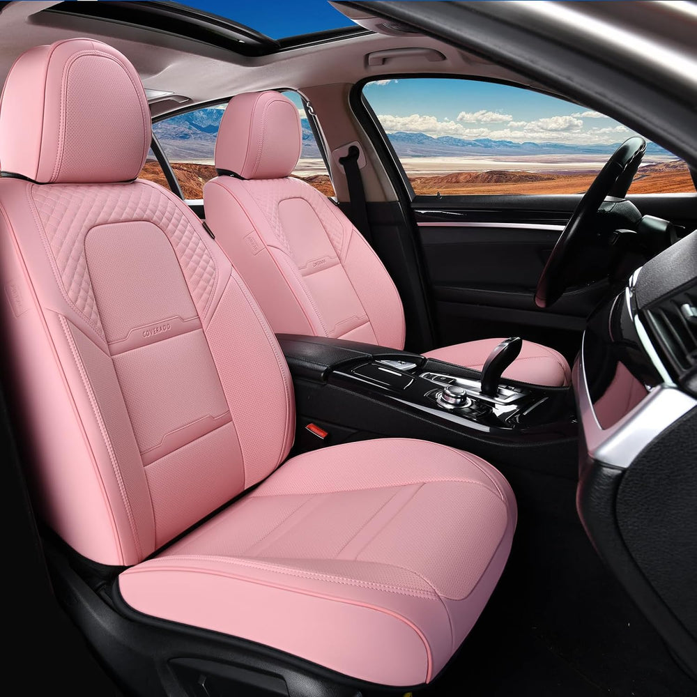 Coverado Car Seat Covers Front Seats, 2 Piece Car Seat Protector with Removab...