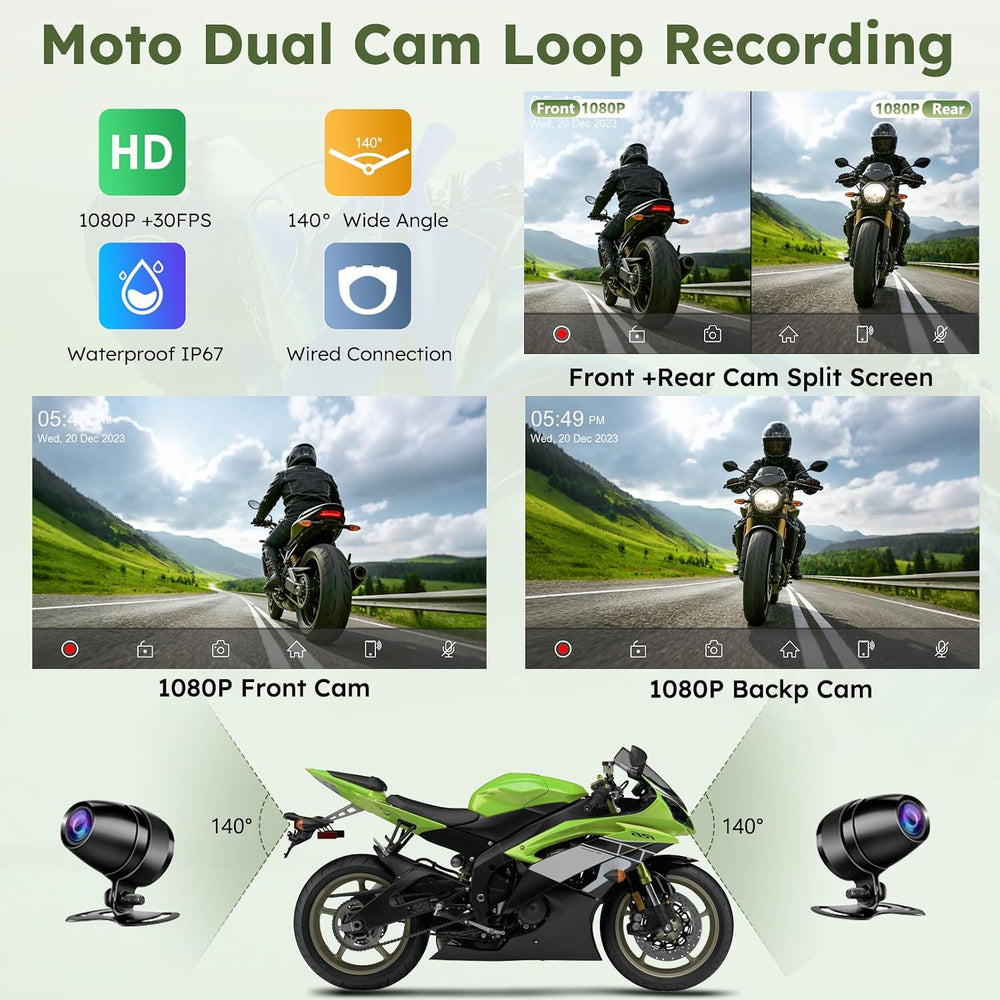 Carpuride W712DT 7" for Motorcycle CarPlay & A-Auto & TPMS &...