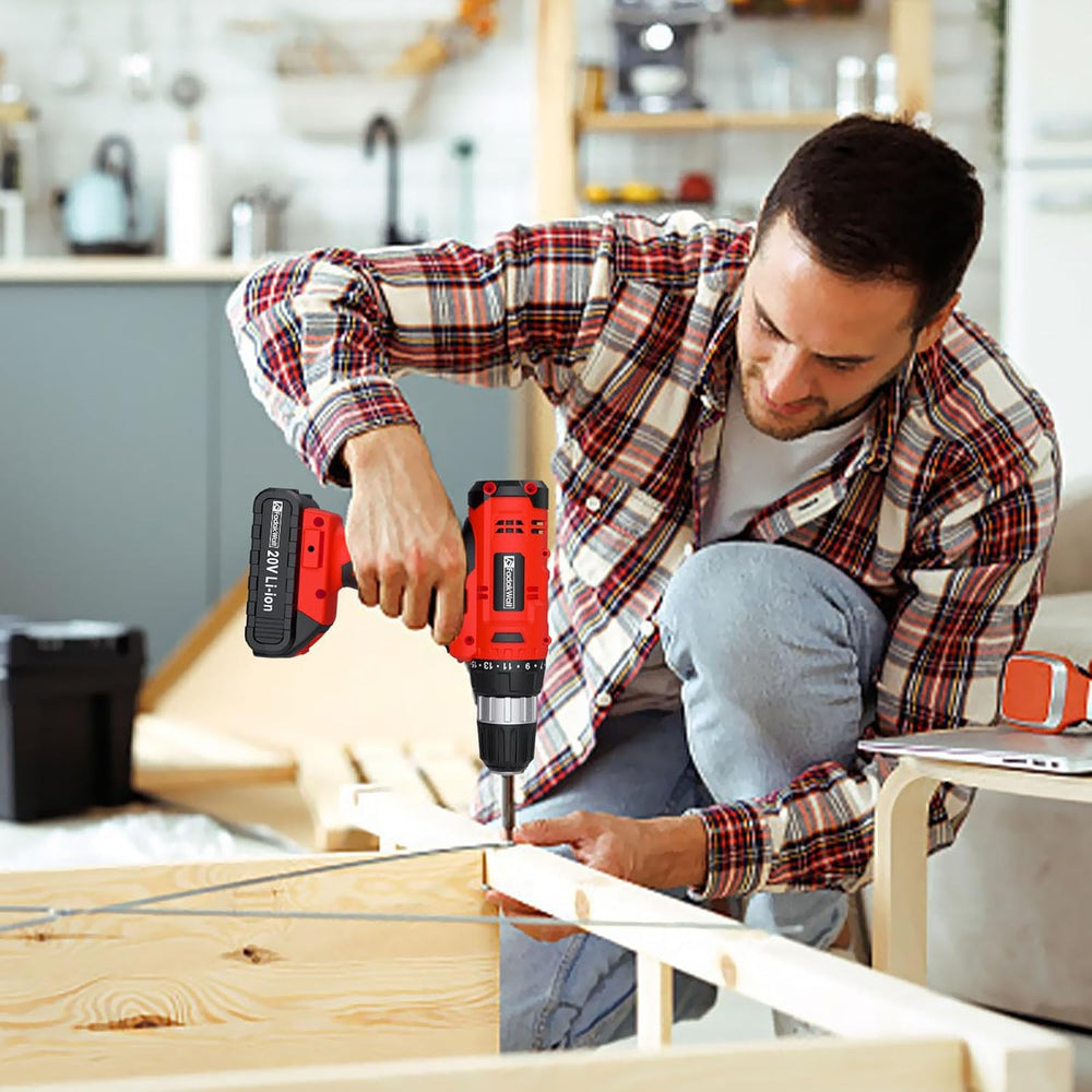 FADAKWALT Cordless Drill Set, 20V Electric Power Drill With Battery And Charg...
