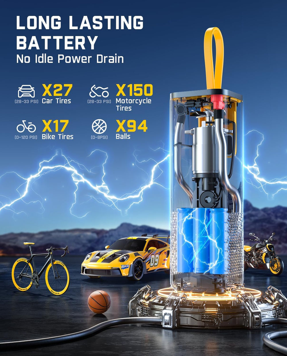 Fanttik X9 APEX Portable Air Compressor for Car Tires, 35s Fast Inflation