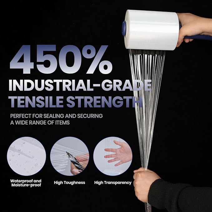 ADHES Mini Hand Stretch Wrap Film, 5 Inch x 1000 Feet, Shrink Wrap Roll