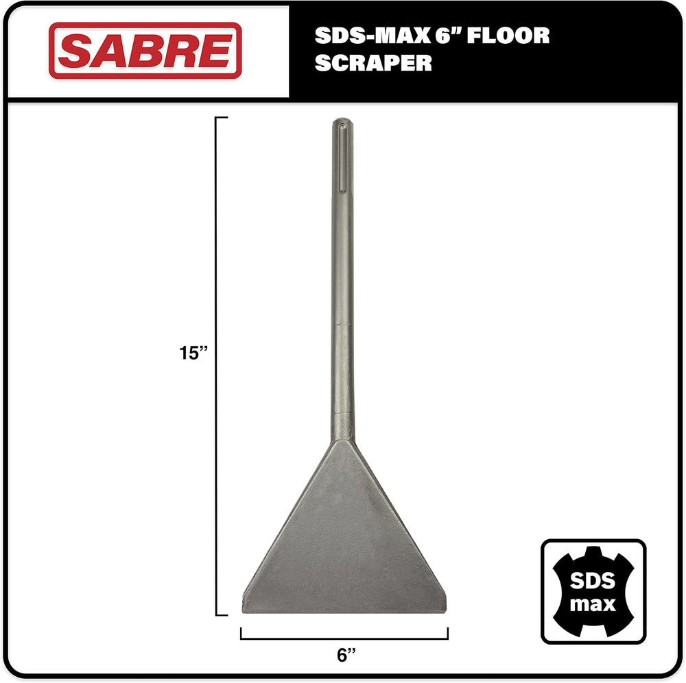 SDS MAX 6" Thinset Scraping Chisel (6" x 15") - Machine Sharpe...