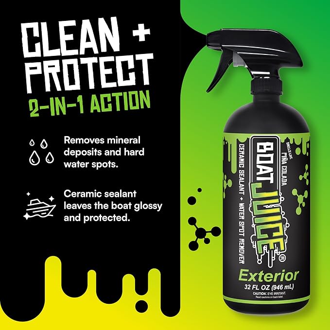 Boat Juice Necessity Boat Cleaner Kit | Exterior Water Spot Remover, Interior