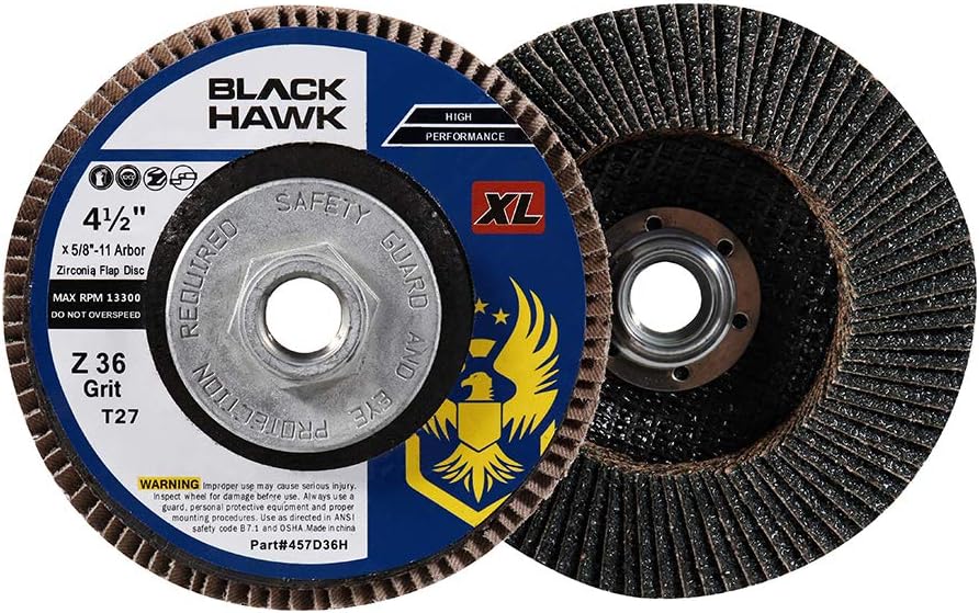 BHA 4-1/2 x 5/8-11 XL Zirconia Flap Disc T27-40 Grit - 5 Pack