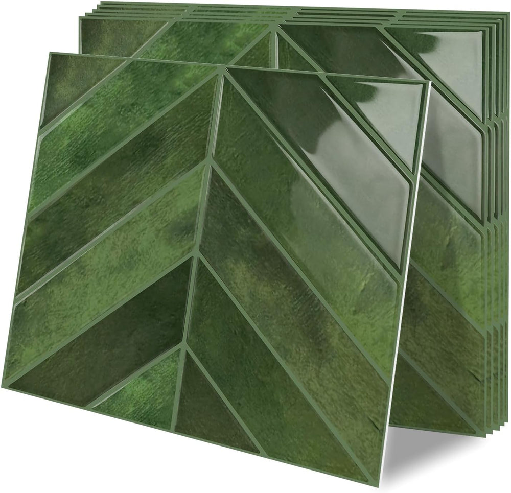 10 Sheets Thicker Herringbone Peel and Stick Backsplash
