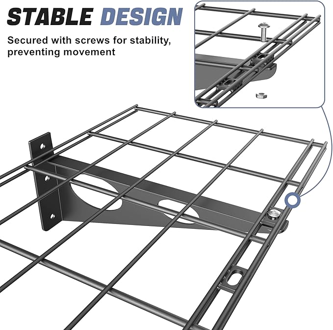 WALMANN 2 Pack Garage Wall Shelves, 1 x 4 ft/12 * 48 inch Wall Mounted Storage