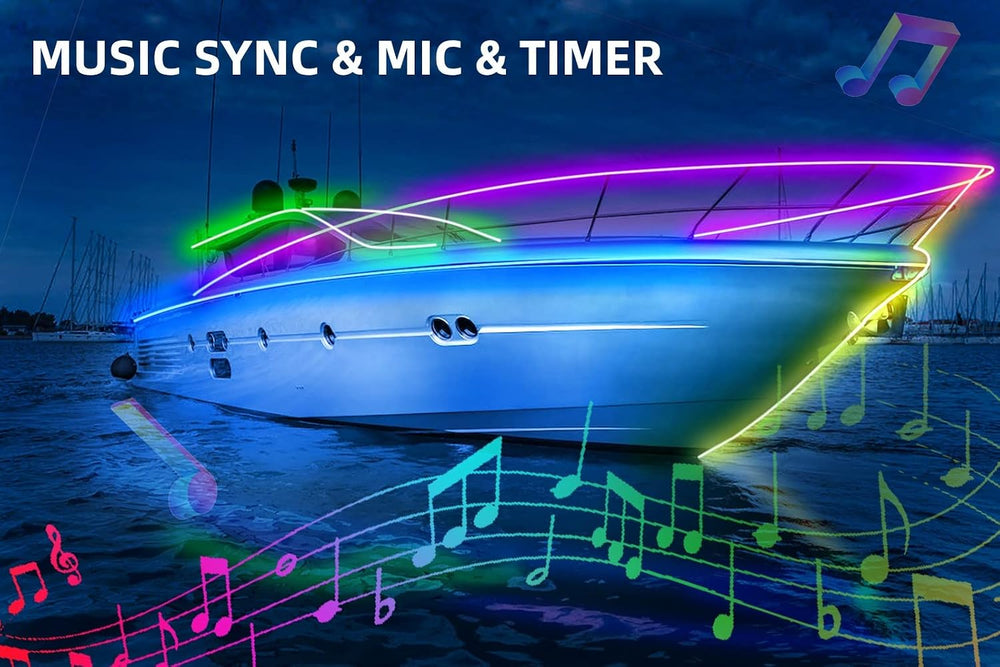 Marine Submersible Boat LED Strip Lights, 50FT IP68 Waterproof