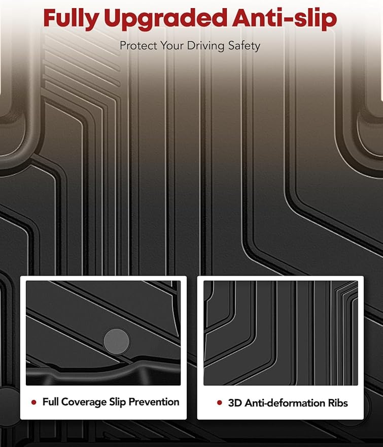 YHTAUTO Floor Mats Fit 2016-2023 Toyota Tacoma Double Only
