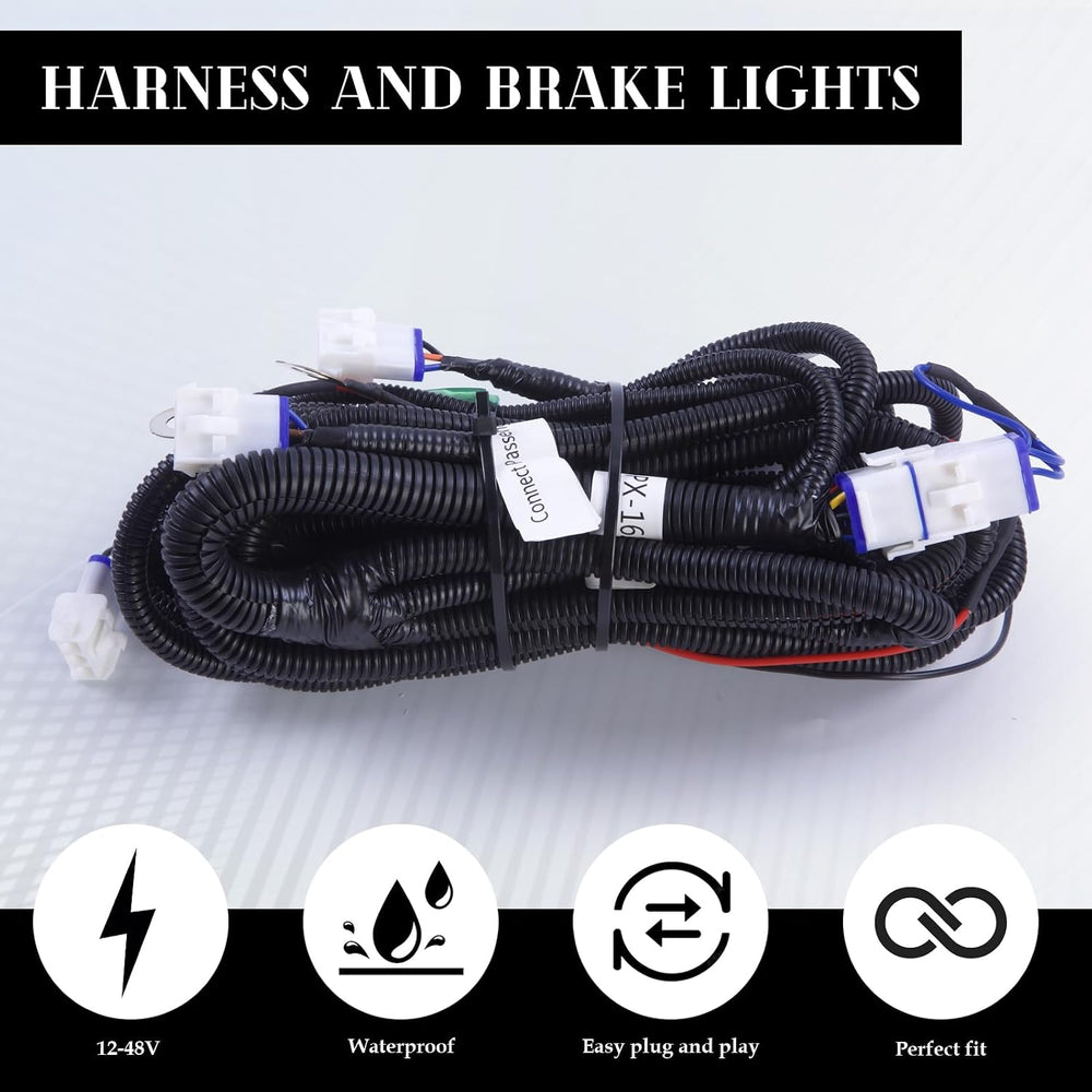EZGO TXT 1996-2013 LED Adjustable Light Kit 48V, 2 LED headlight, 2 LED taill...