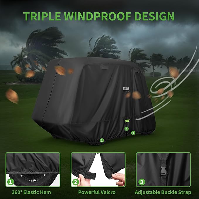 10L0L Heavy Duty Golf Cart Cover