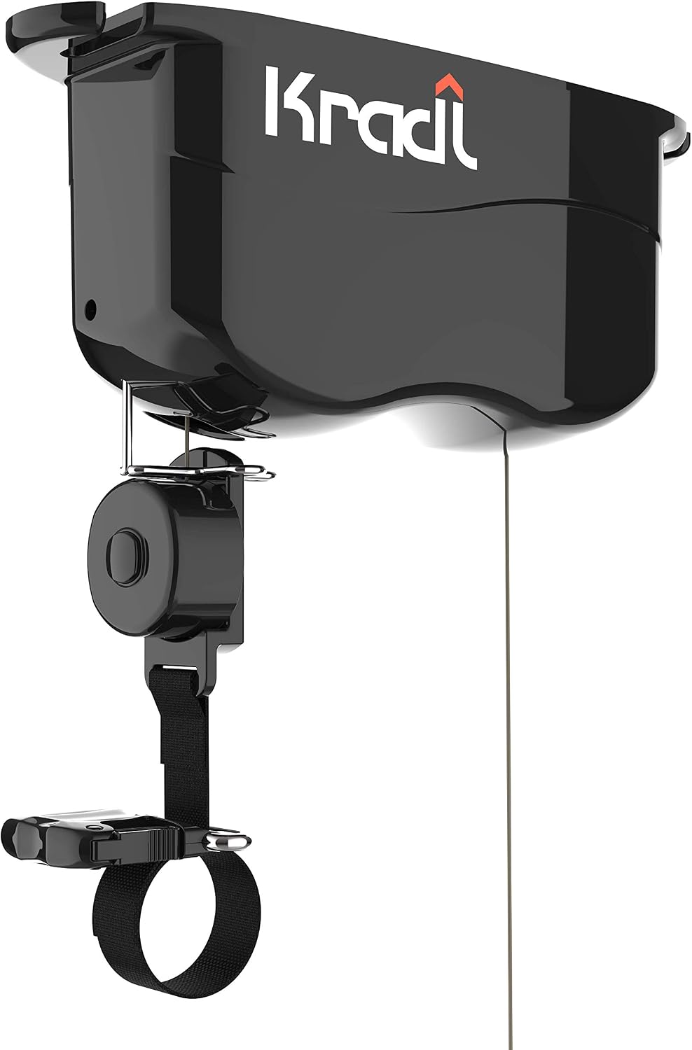 Spring-Powered Ceiling Bike Hoist and Rack for Effortless Storage