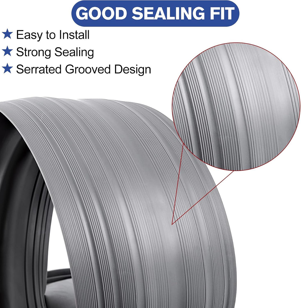 10Ft/3M Universal Garage Door Rubber Threshold Strip with 300ml Black Adhesiv...