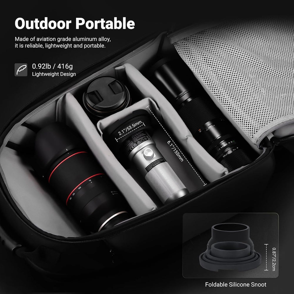 NEEWER Upgraded FL10 Zoomable Photography Flashlight, 10W LED Spotlight