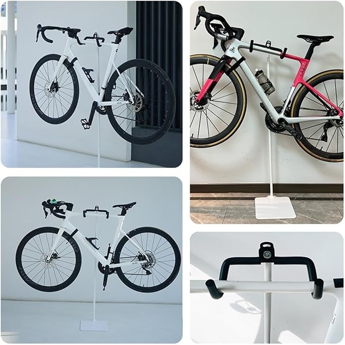 Rcool Carbon Steel Bike Stand, Adjustable 24-51in, Home Garage Parking Rack