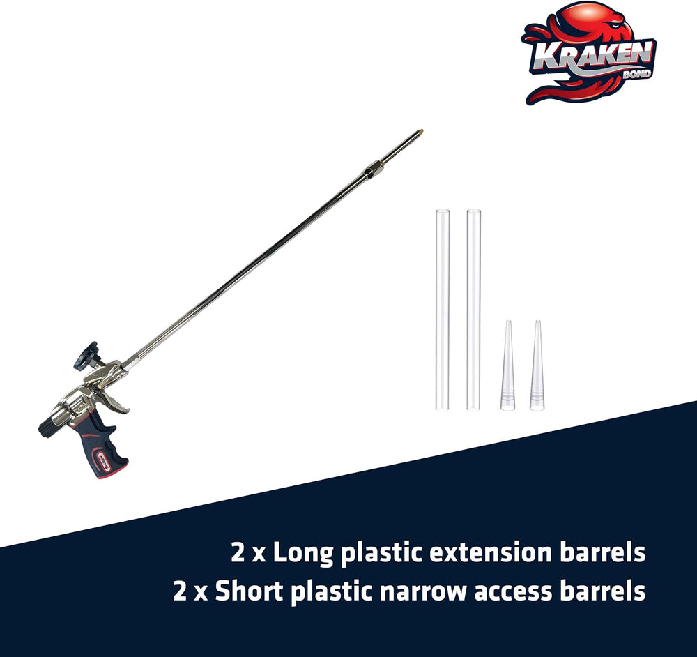 Kraken Bond PRO Spray Foam Gun - 24" (2 ft) - 1 Pack - Non-Stick Teflon ...