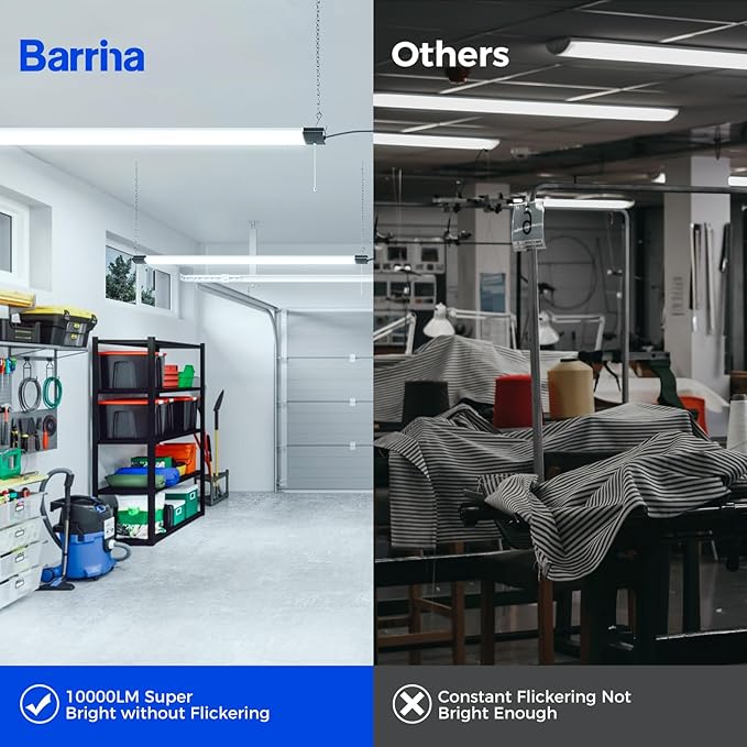 Barrina BS84 LED Shop Lights for Workshop 4FT, 6500K Utility Shop Lights (10 ...