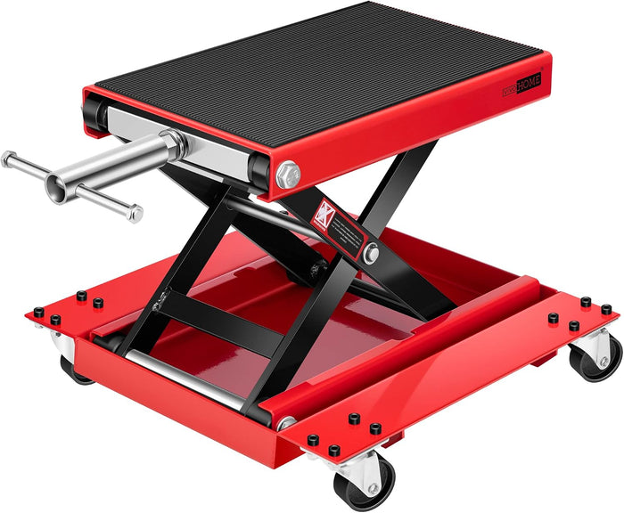 VIVOHOME 1100 Lbs Steel Wide Deck Motorcycle Lift ATV Scissor Lift Jack