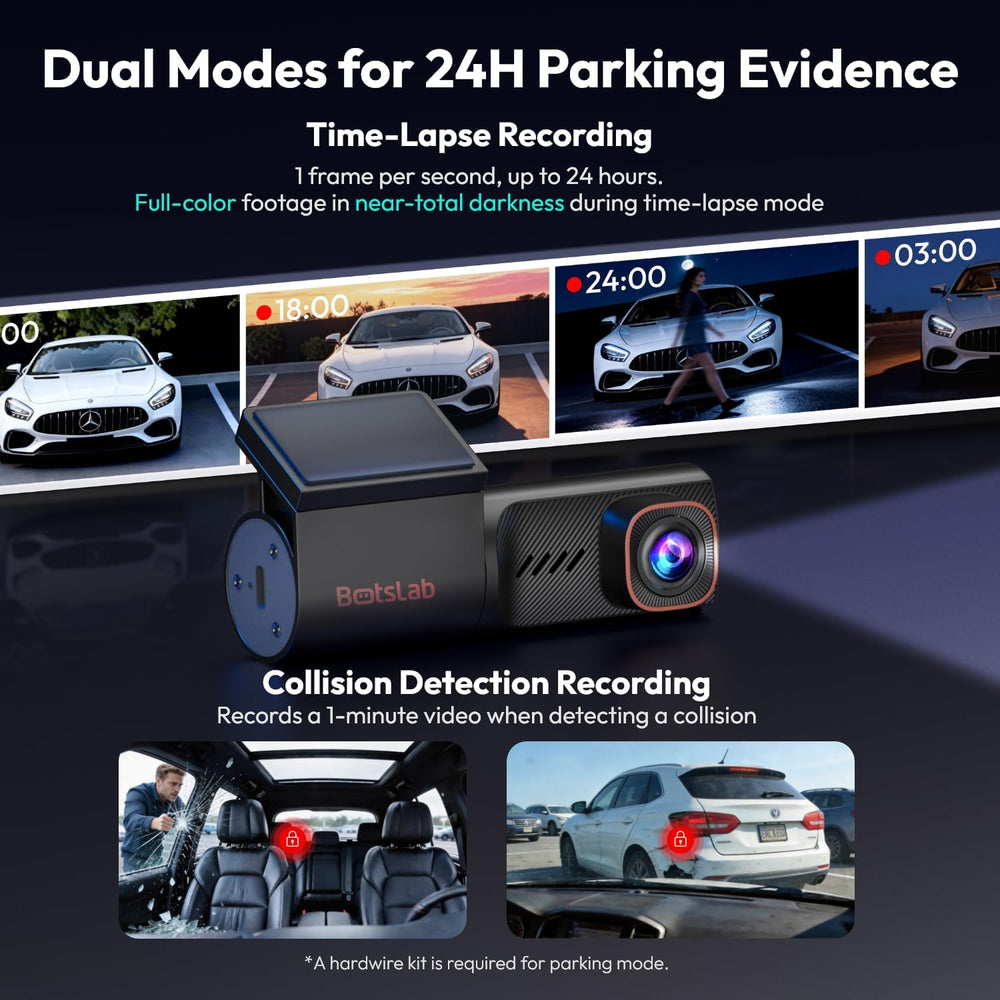Botslab HK40 Plus 4K Dash Cam Front, Night Vision, G-Sensor [2026 Upgraded]