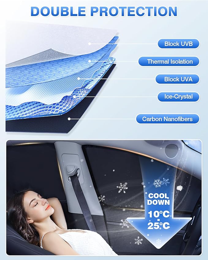 Sunshades for 2025 2026 Subaru Forester Accessories Windshield Sun Shade Side...